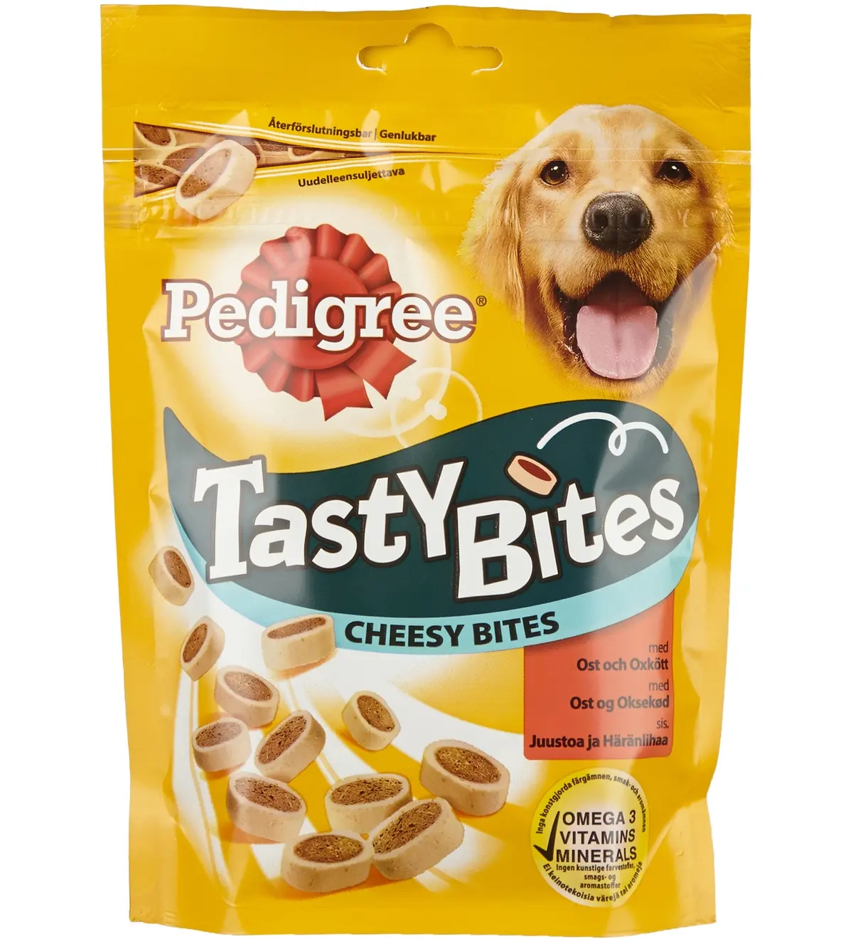 Pedigree Tasty Bites Cheesy 140g - Hundesnacks und Delikatessen - 5998749127087 - 0