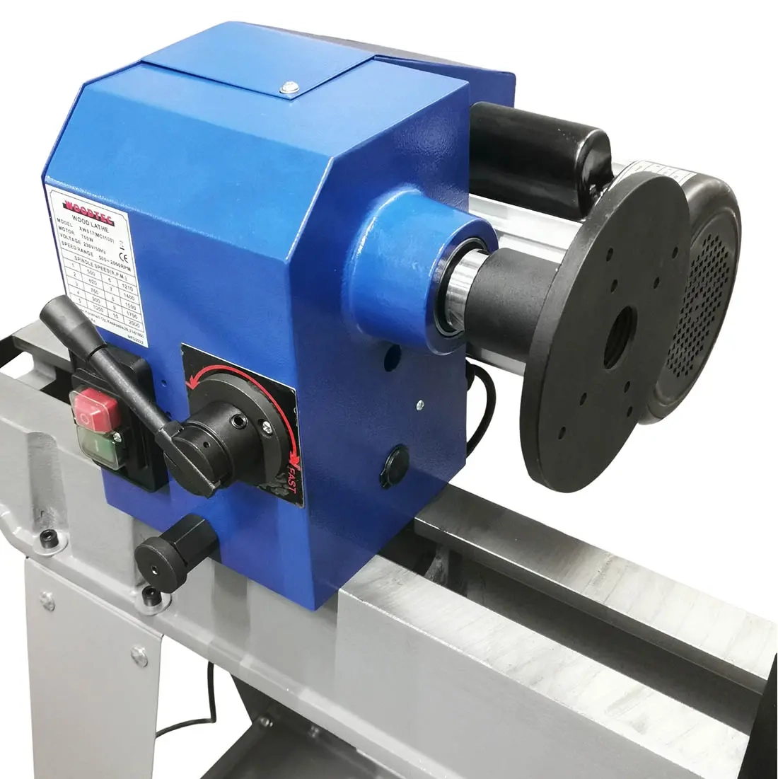 Drehmaschine Woodtec 1090 mm 750 W Graugussgehäuse - Hobel, Fräsmaschinen und Drehmaschinen - 6418914521742 - 2