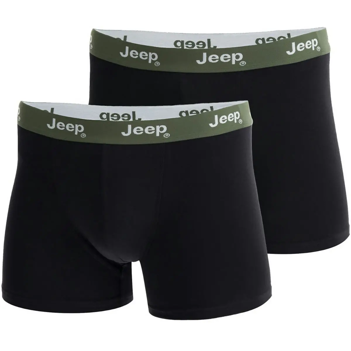 Herren Boxershorts Jeep Schwarz M 2 Stück - Hosen, Shorts und Unterhosen - 8054216992453 - 0