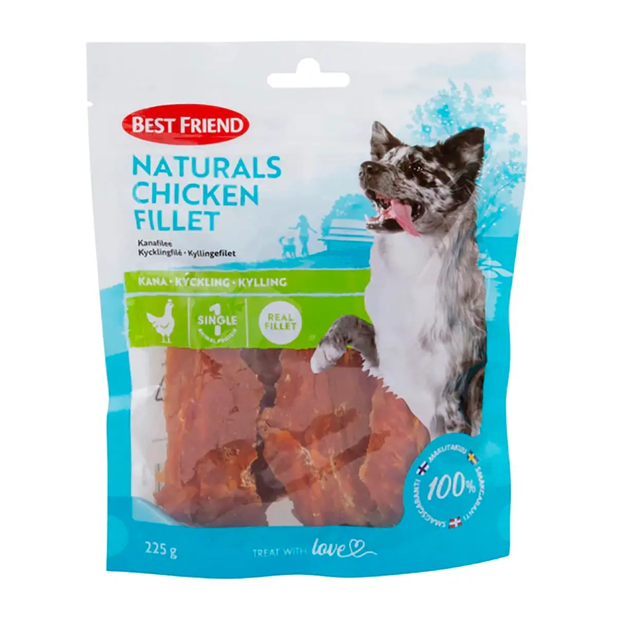 Hähnchenfilet Best Friend Naturals 225g - Hundekauknochen, Kauknochen und Kaurollen - 5700551172465 - 0