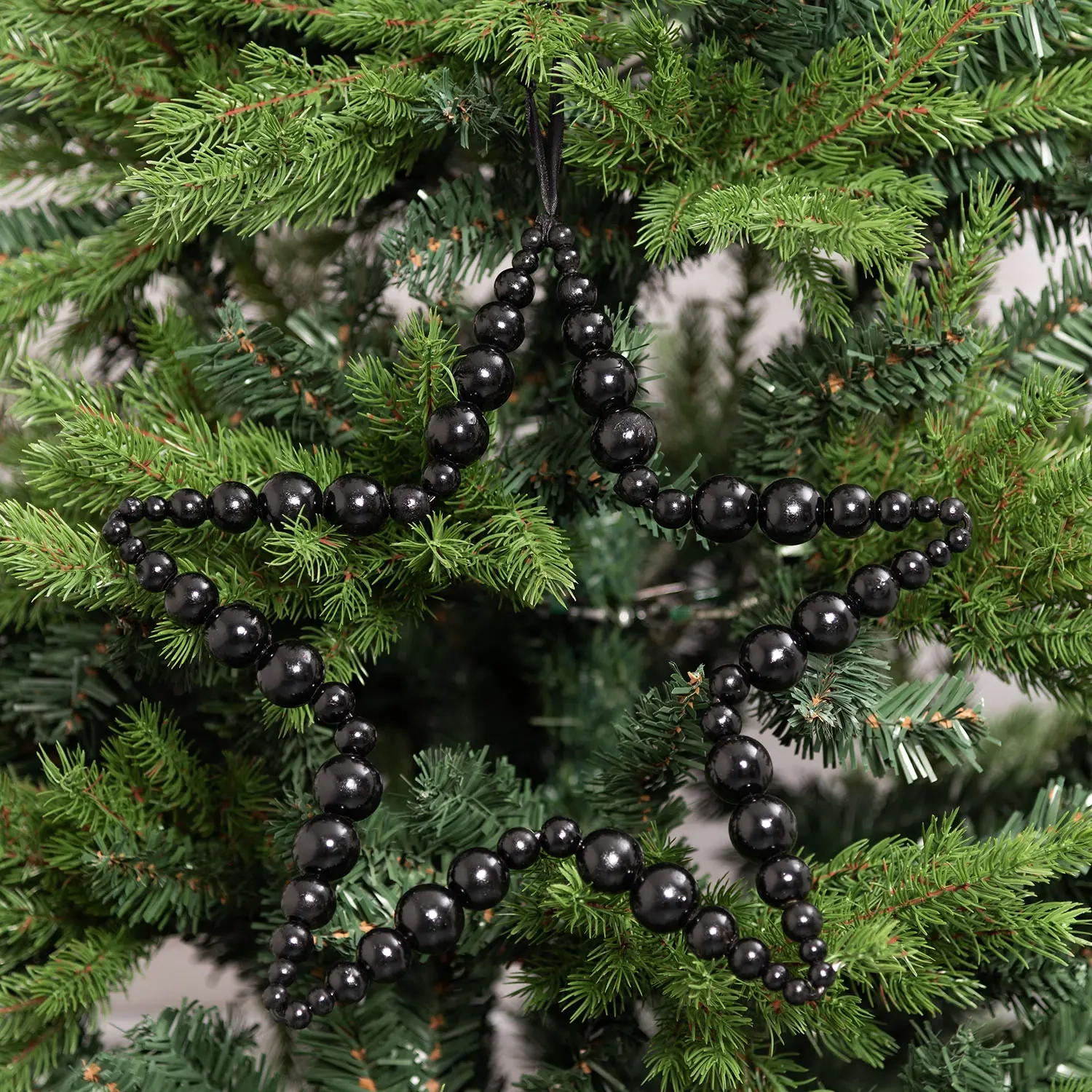Julgransdekoration stjärna Wooden 15cm svart - Julgranspynt - 6410416283487 - 1