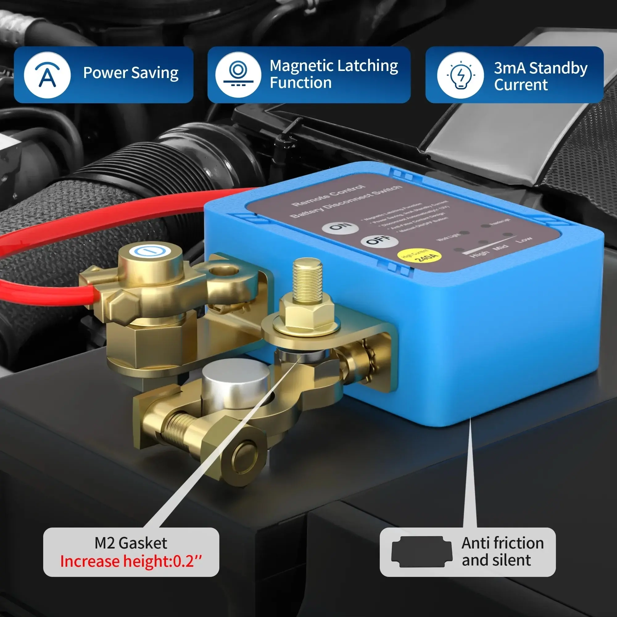 Tronic ferngesteuertes abnehmbares Relais für Batterien - Auto-Relais - 6438471286182 - 2
