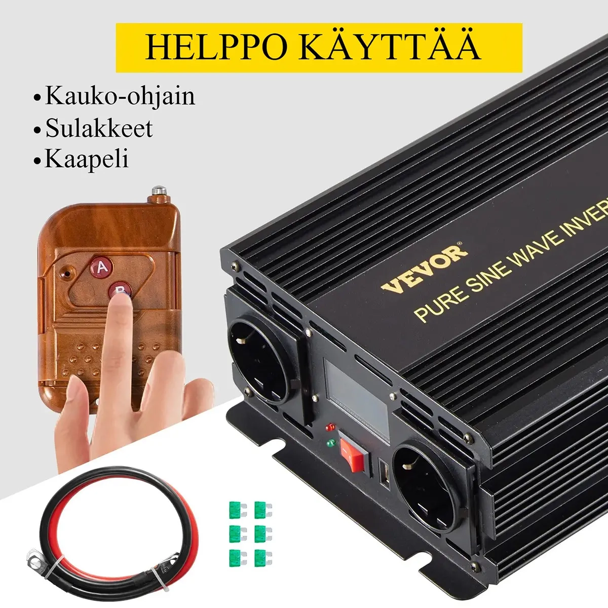 Sinuswechselrichter 2500W 12V - 230V Ve - Auto-Wechselrichter - 6438471351958 - 3