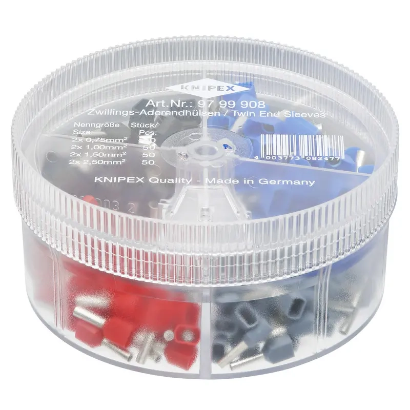 Knipex Kabelhülsensatz 0,75-2,5 mm² - Abiko - 4003773082477 - 0