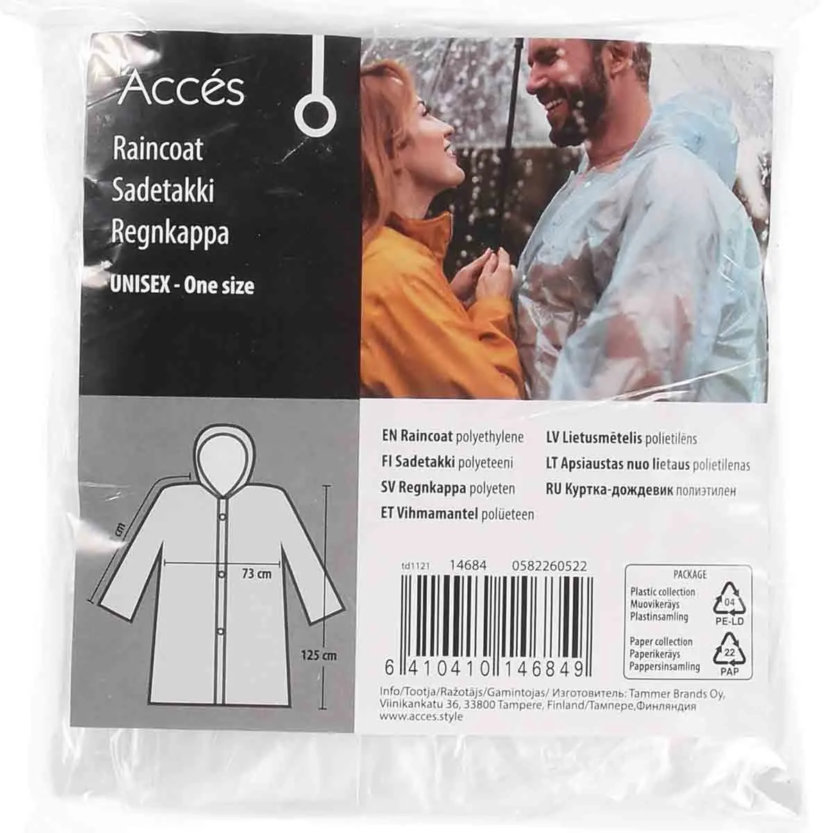Regenjacke mit Kapuze 120 cm - Regen- und Mückenschutz - 6410410146849 - 1