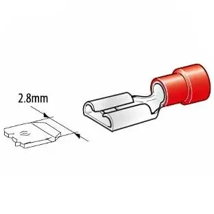 Bodenstecker Buchse 2,8 mm 10 Stück rot - Abiko - 6438255200328 - 1