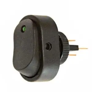 Wippschalter 12V EIN-AUS 3-polig LED grün - Auto-Schalter - 6438255201257 - 0
