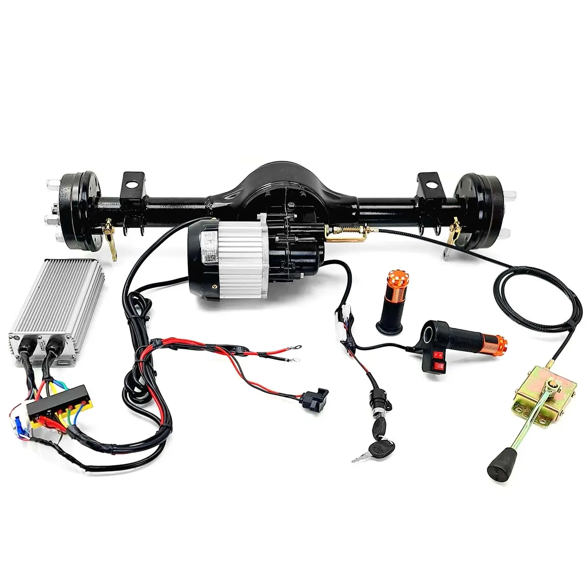 Hinterachse elektrisch 80 cm 800W 24V E-Kit - Elektrische Hinterachsen - 6438471026740 - 1