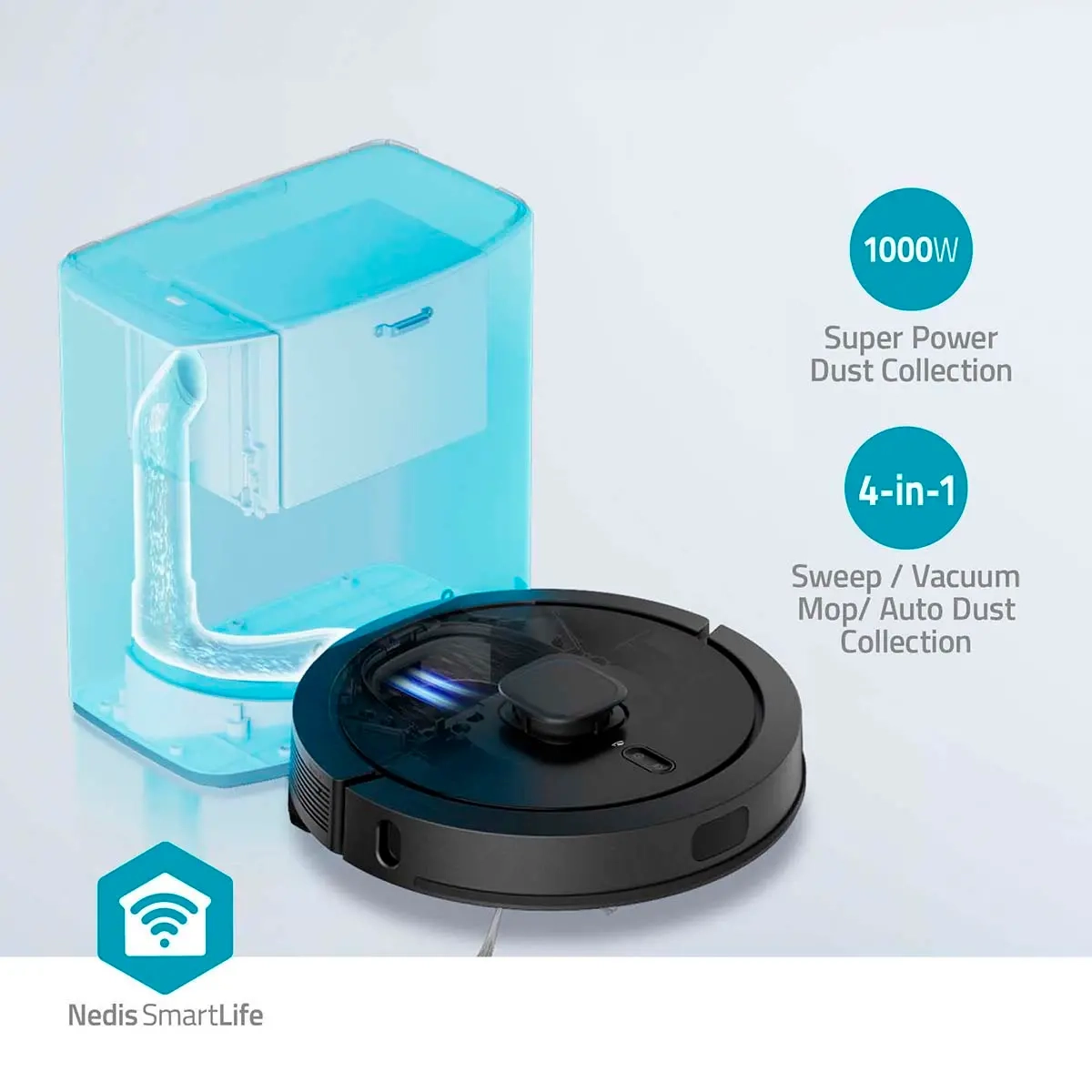 Robotdammsugare med laser Nedis SmartLife - Dammsugare - 5412810447053 - 3