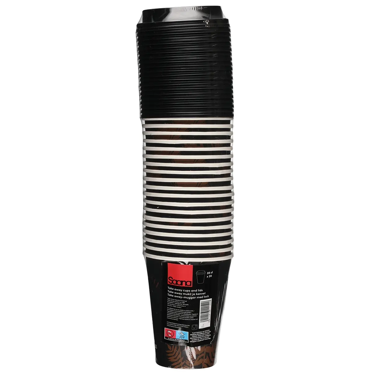 Take Away Becher und Deckel 20 Stück 350 ml - Einwegbesteck und Servietten - 6410416111520 - 1