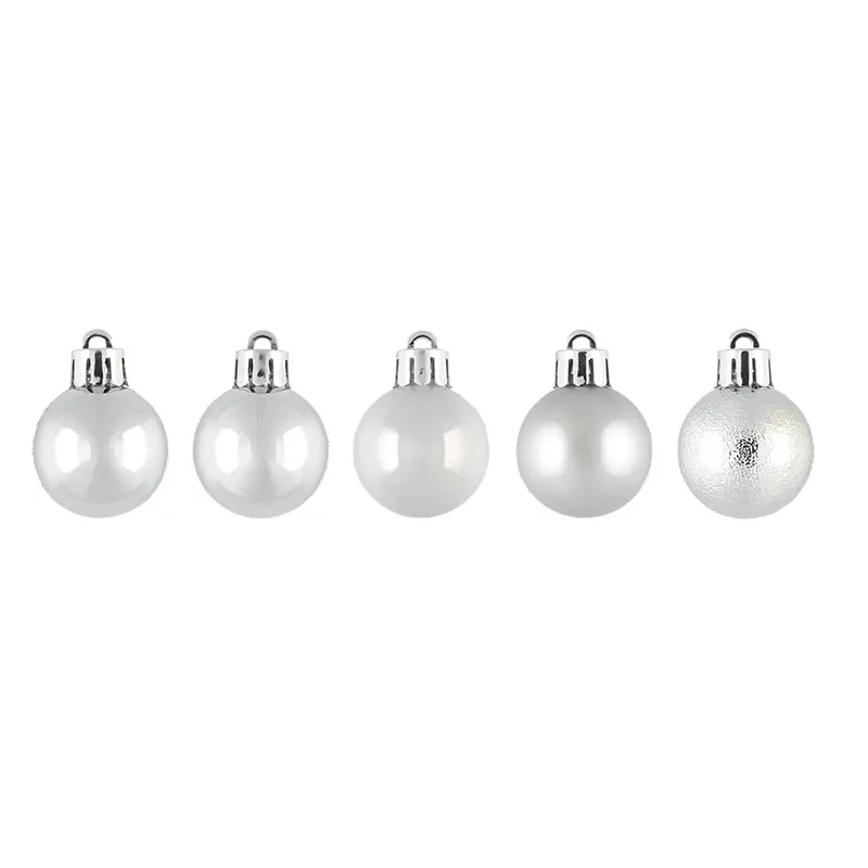 Tannenzapfen Kugel 3 cm 30 Stück Silber - Weihnachtsschmuck - 6410416370552 - 0