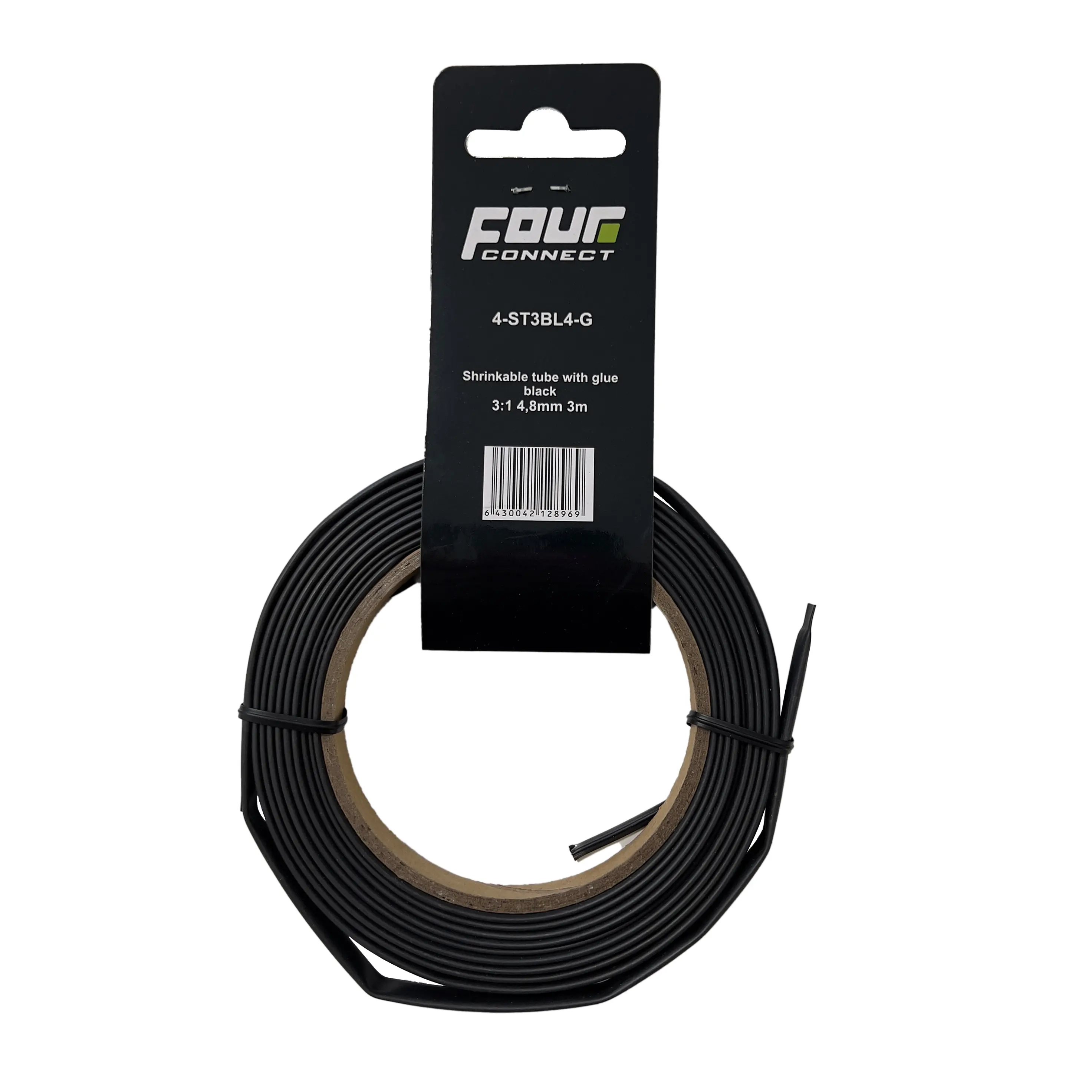 Schrumpfschlauch mit Klebstoff schwarz 3:1 4,8 mm 3 m - Schrumpfschläuche und universelles Zubehör - 6430042128969 - 1
