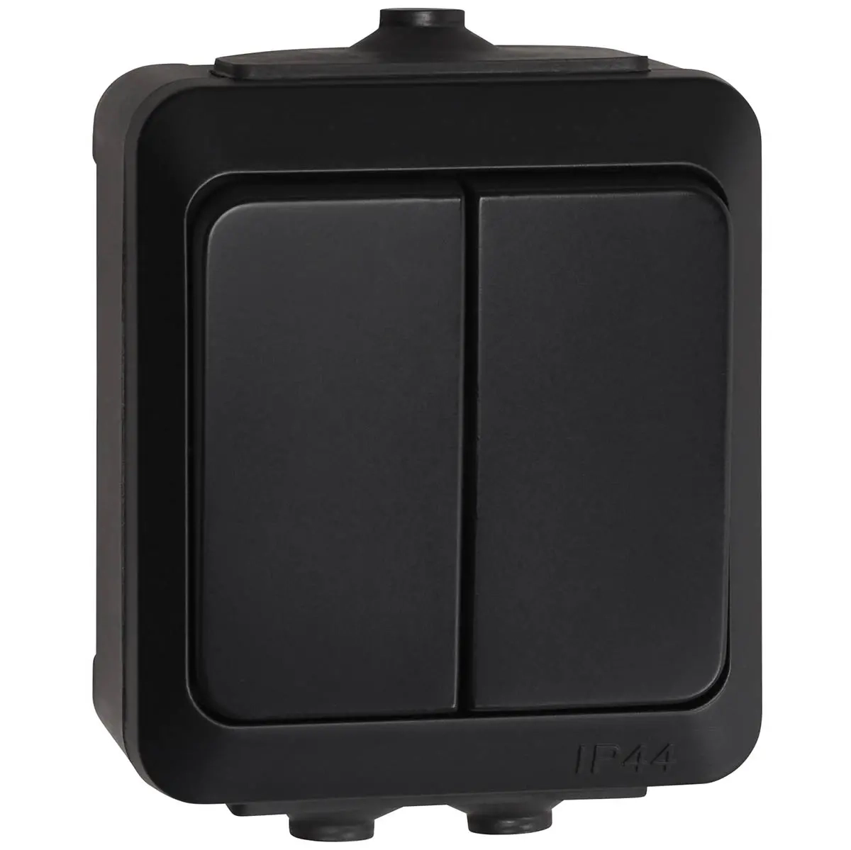 Kupplung 5-fach Aufputz IP44 Opal Pro Schwarz - Schalter und Dimmer - 6438056309176 - 0