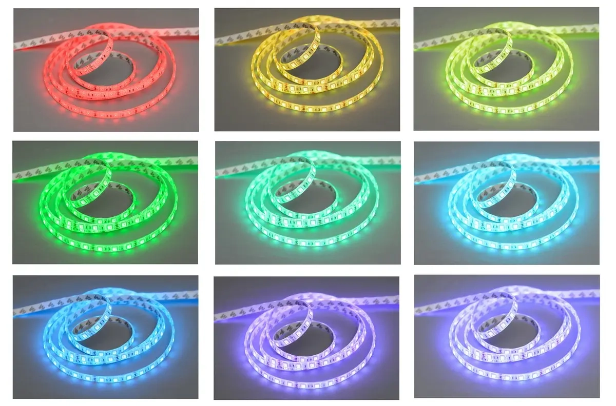 LED RGB-Lichtband 3m 24W mehrfarbig - LED-Streifen und LED-Leisten - 6438152076248 - 0