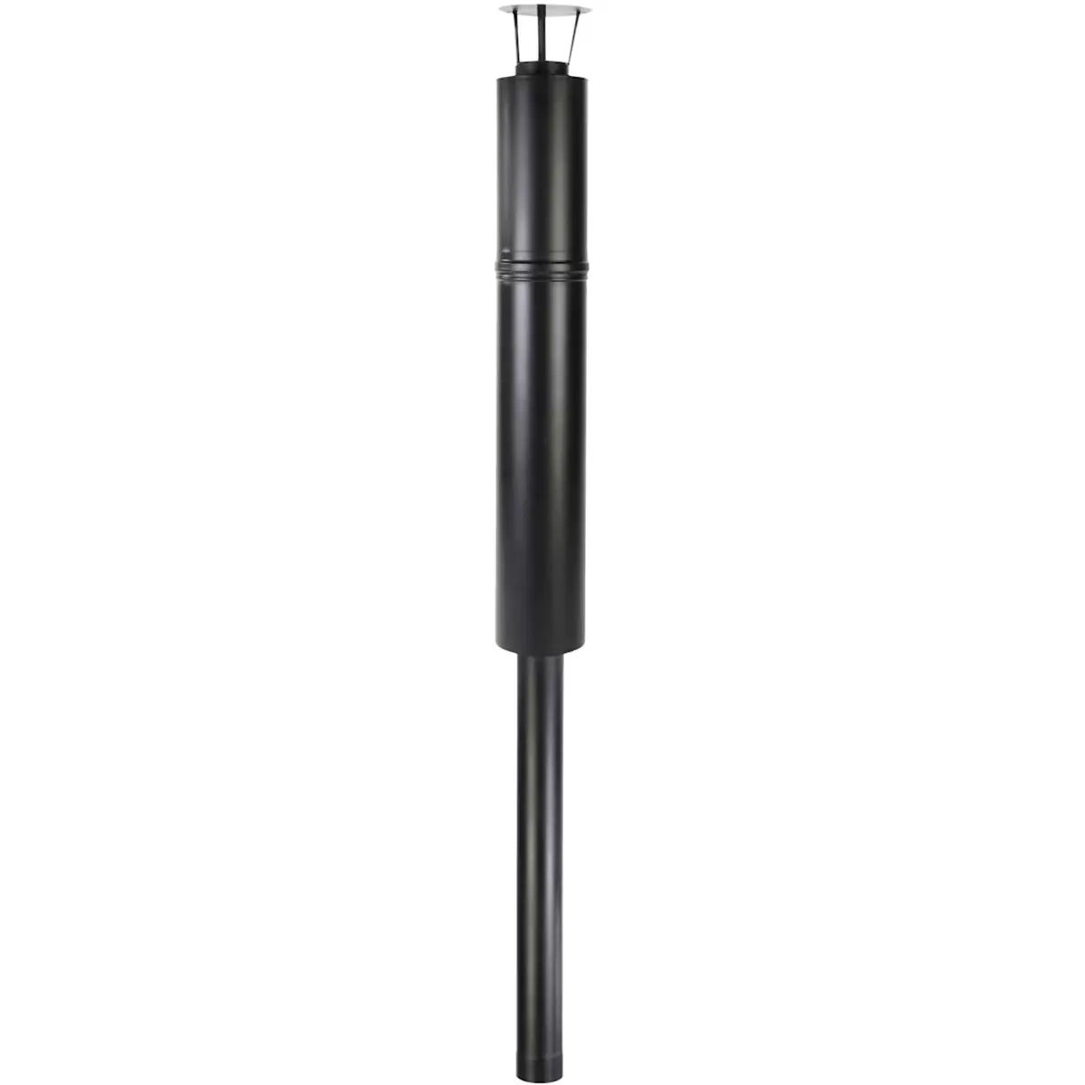 Schornstein Schwarz Jeremias 2,5m 115mm - Schornsteinzubehör und Zugverbesserer - 5900856824513 - 1