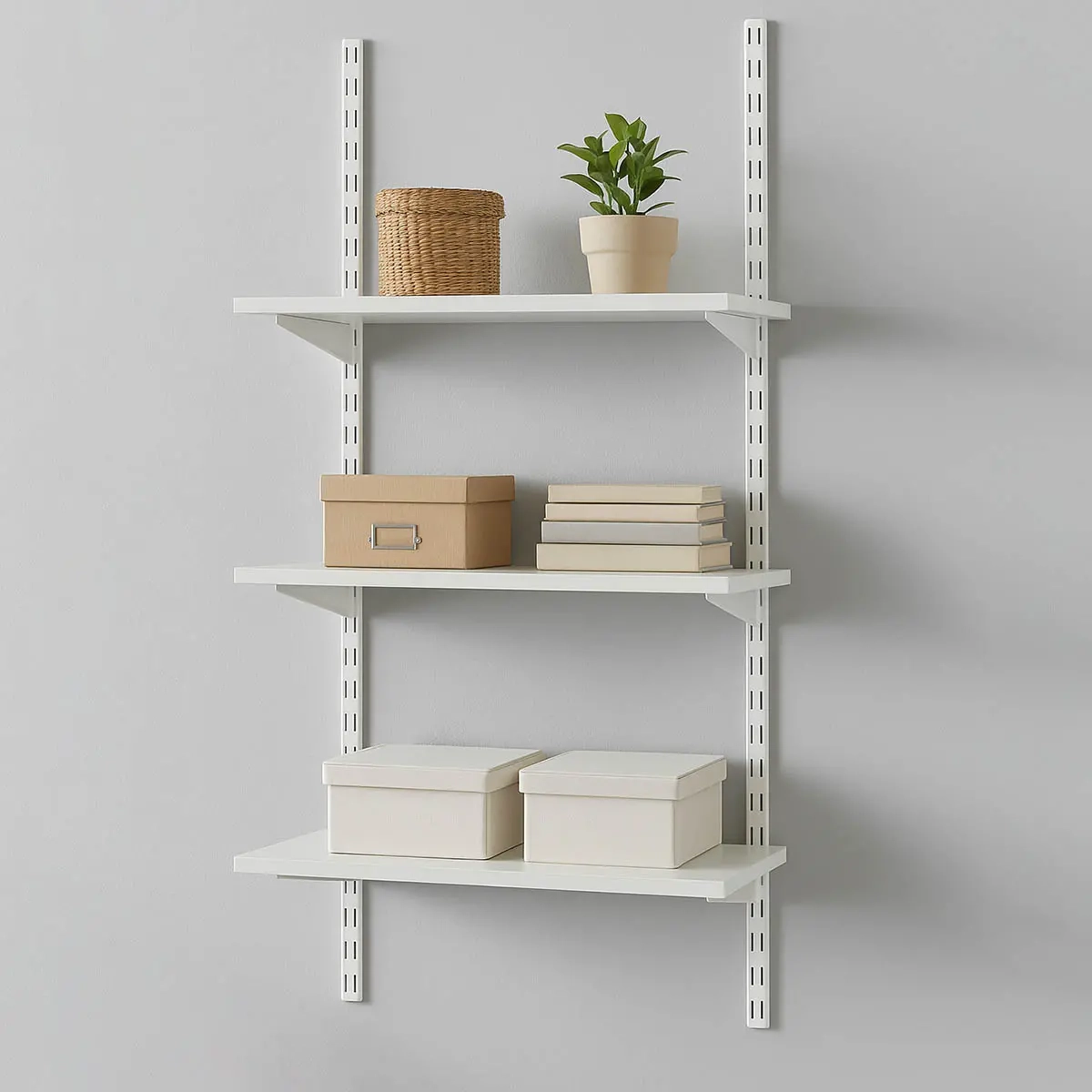 Wandprofil für Regalträger 197 cm weiß - Regalschienen, Regalträger und Rohre - 6438168117003 - 2