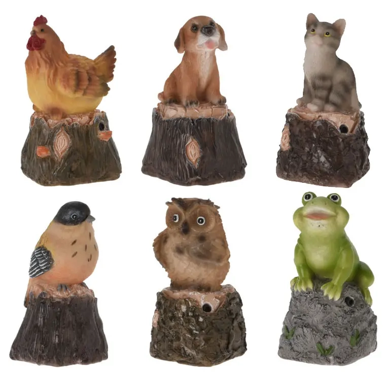 Gartenskulptur Tiere mit Sound 10,4 cm - Gartenfiguren - 8720573977159 - 1
