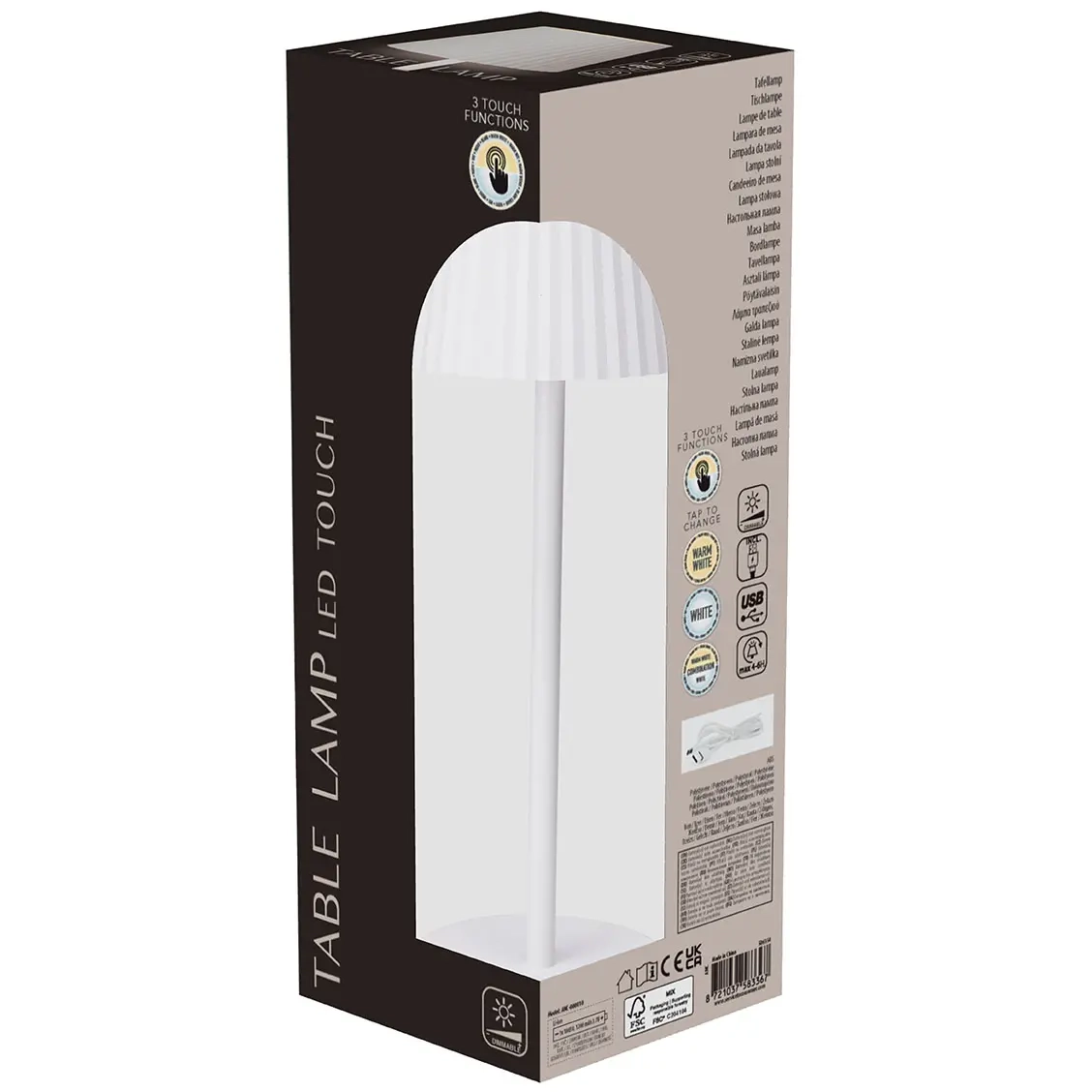 Tischlampe White Moon 27 cm weiß - Tischlampen und Leselampen - 8721037583367 - 1