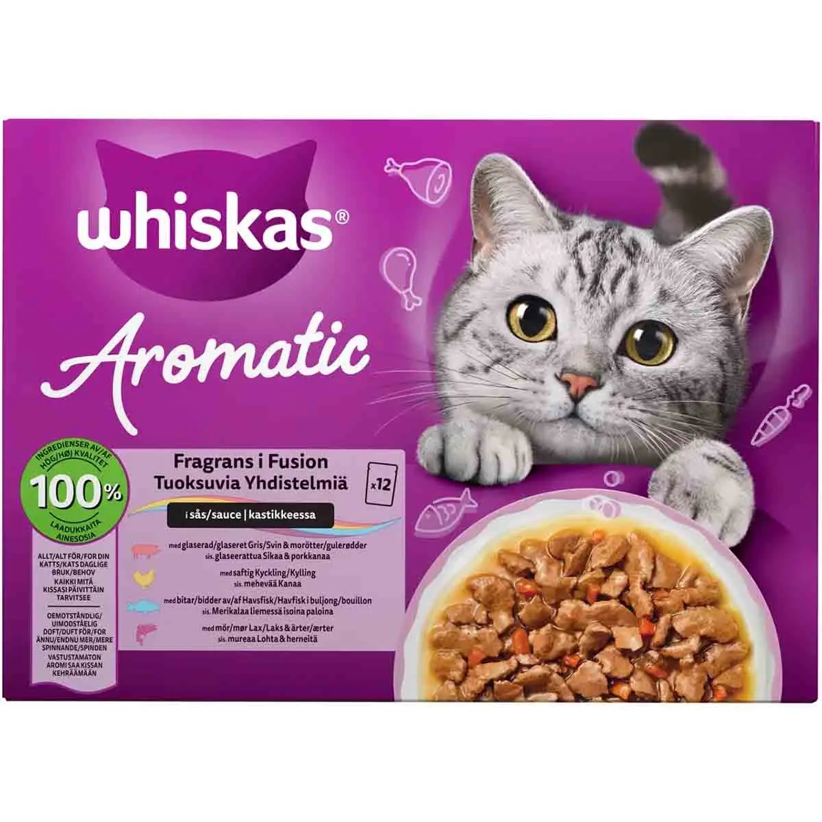 Whiskas 1+ Aromatic Fusion in Sauce - Nassfutter Katze - 4008429193019 - 0