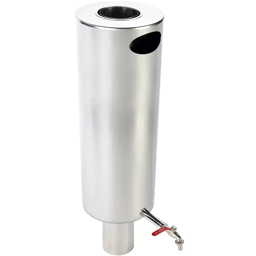 Rohrbehälter 25L 115mm Edelstahl Jeremias - Schornsteinzubehör und Zugverbesserer - 5900856933857 - 0