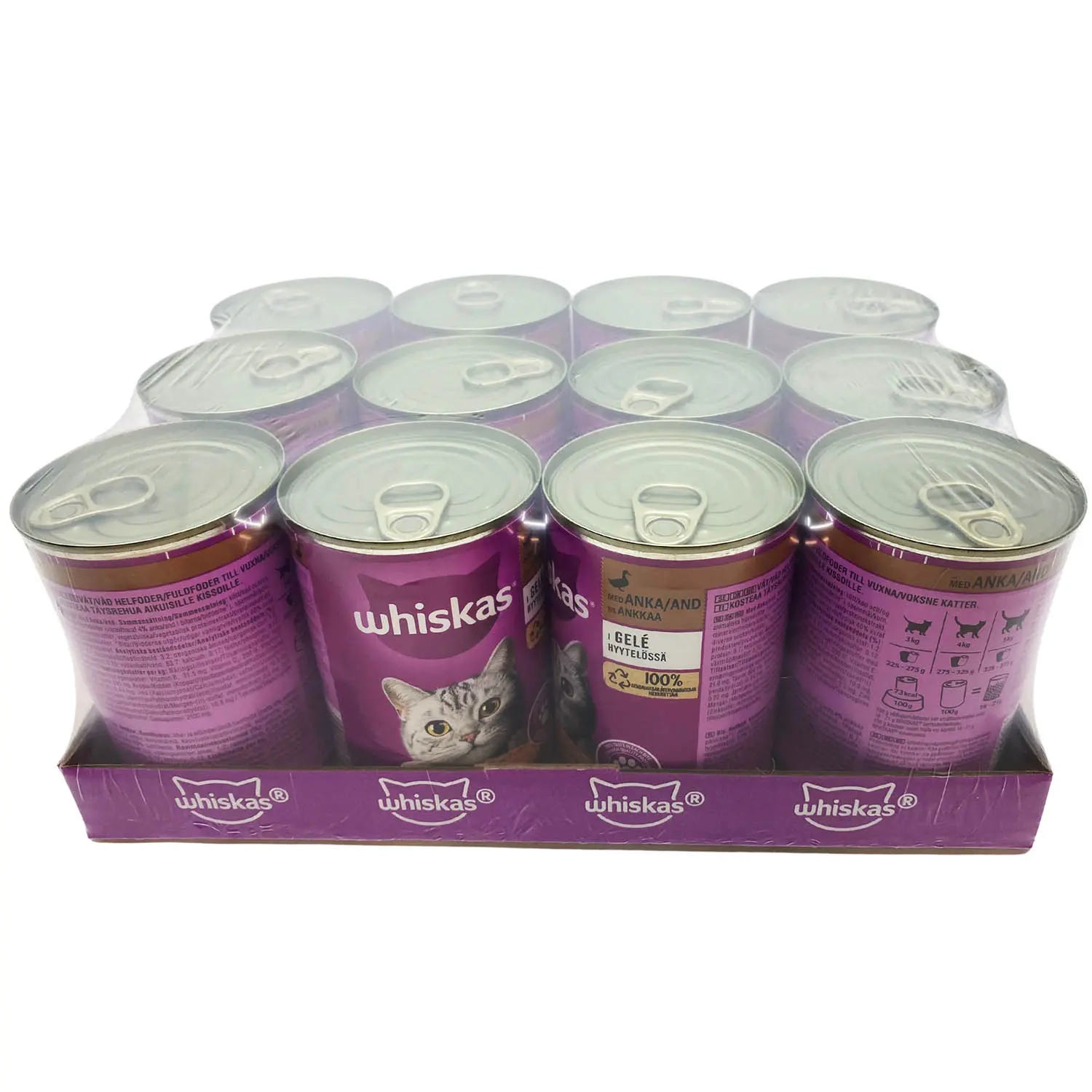 Whiskas Ente in Gelee 12 x 400g - Nassfutter Katze - 5900951306075 - 0
