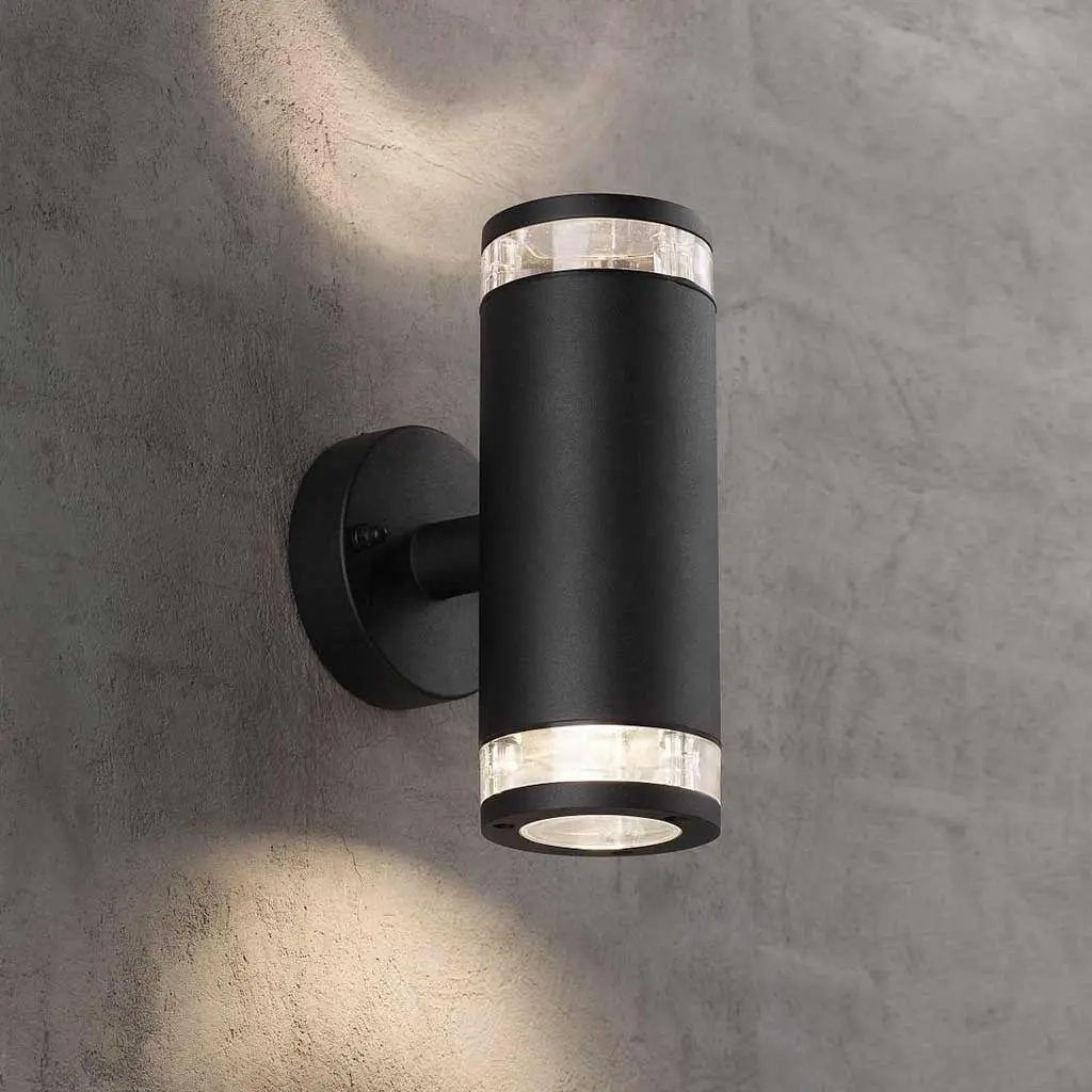 Wandleuchte Schwarz Bonn IP44 - Fassadenlampen und Terrassenlampen - 6418536005385 - 0