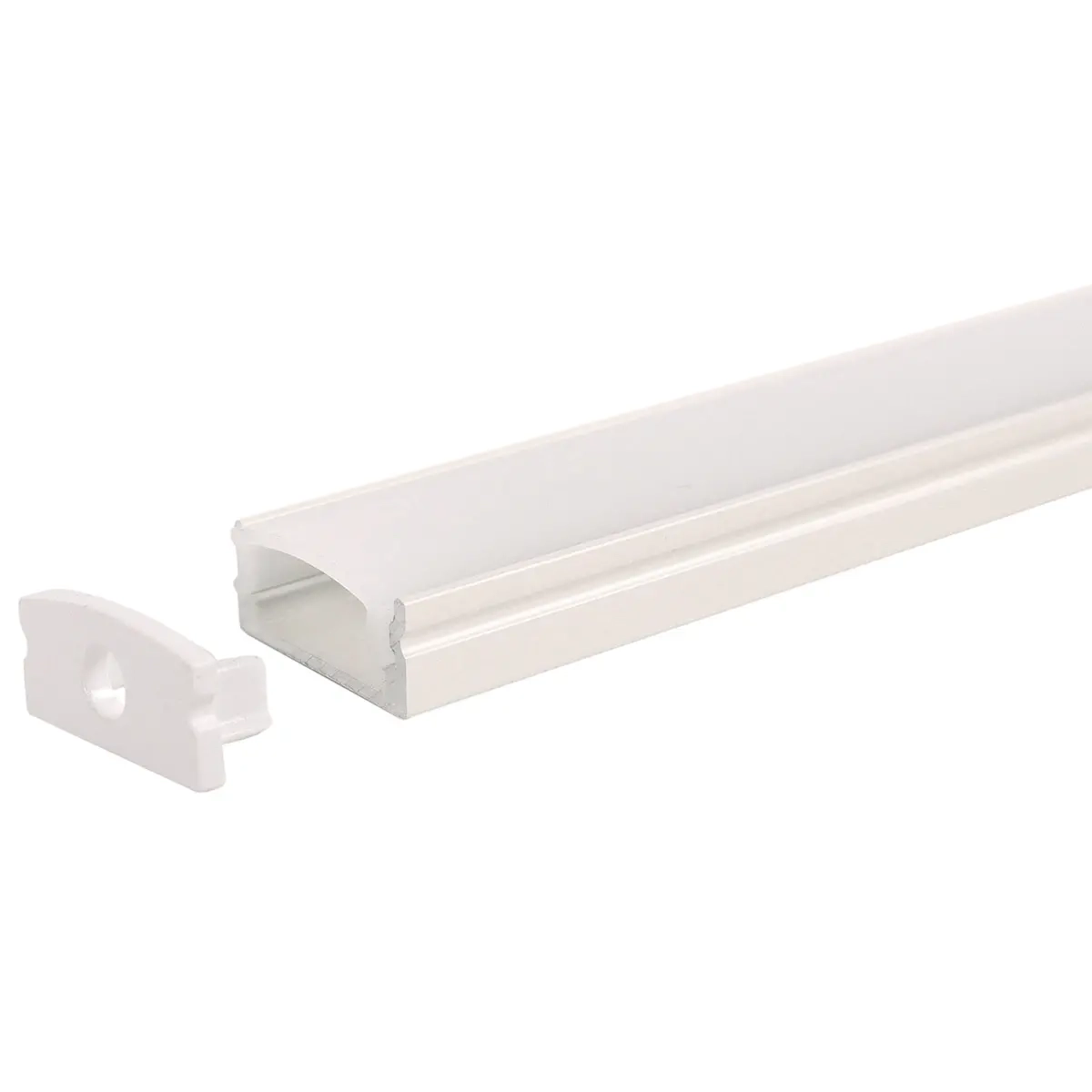Aluminiumleiste LED 1m gerade weiß - LED-Streifen und LED-Leisten - 6418536022139 - 0