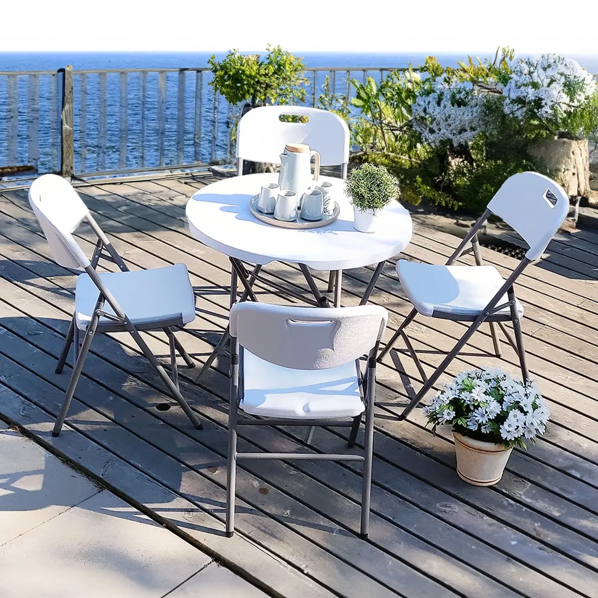 Camping-Tisch Åland 80x74 cm rund - Campingmöbel - 6438168084442 - 1
