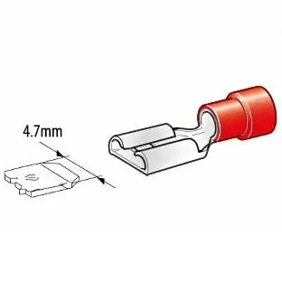 Bodenstecker Buchse 4,7 mm 10 Stück rot - Abiko - 6438255200342 - 1