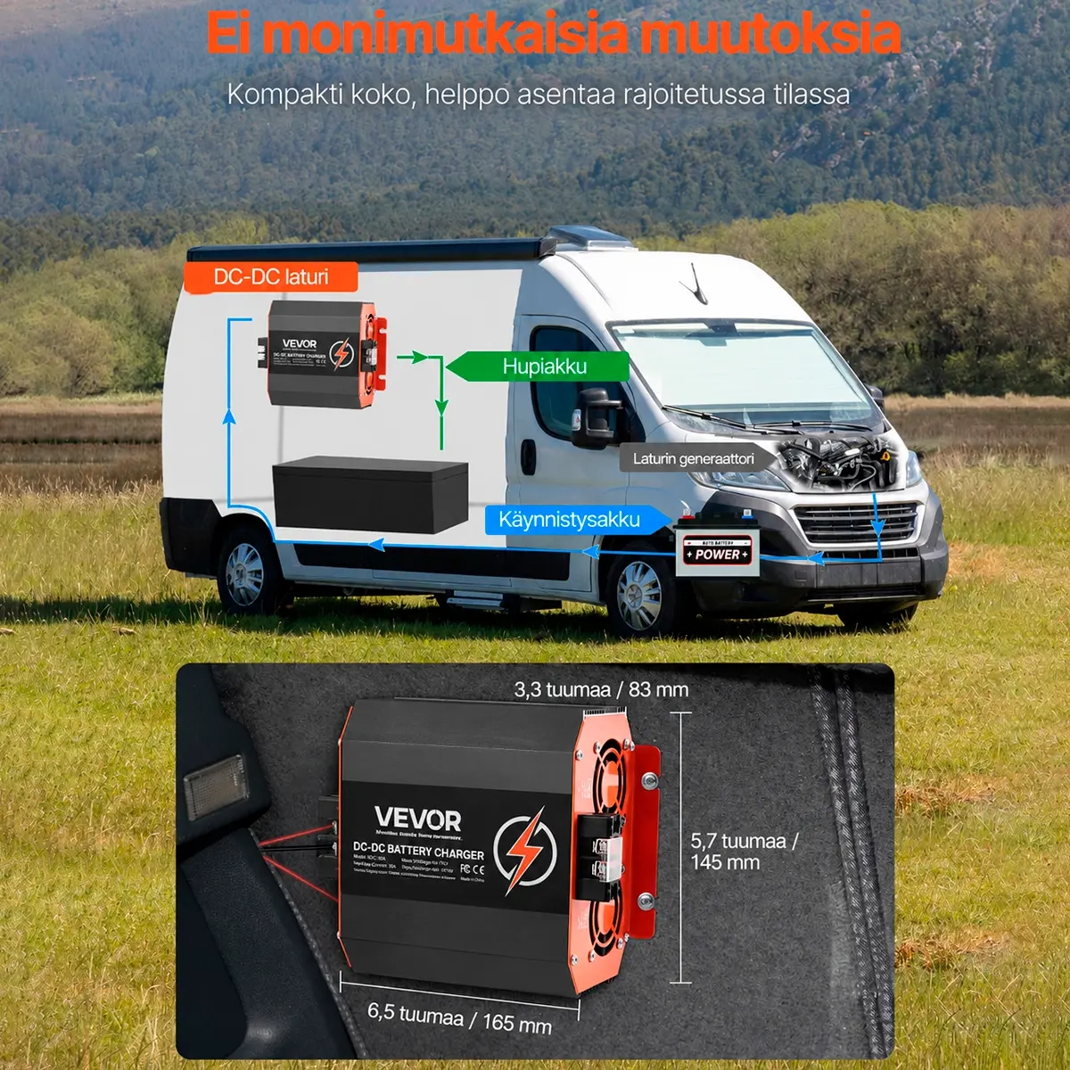 DC-DC Ladegerät 12V 30A 375W Vevor -  - 6438471351927 - 5