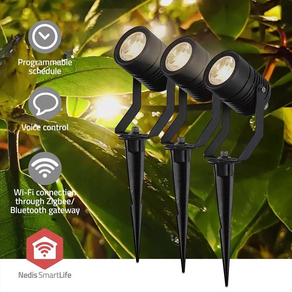 Strahler 3 Stück SmartLife Wifi App - Laternenpfähle und Spotlights - 5412810444458 - 5