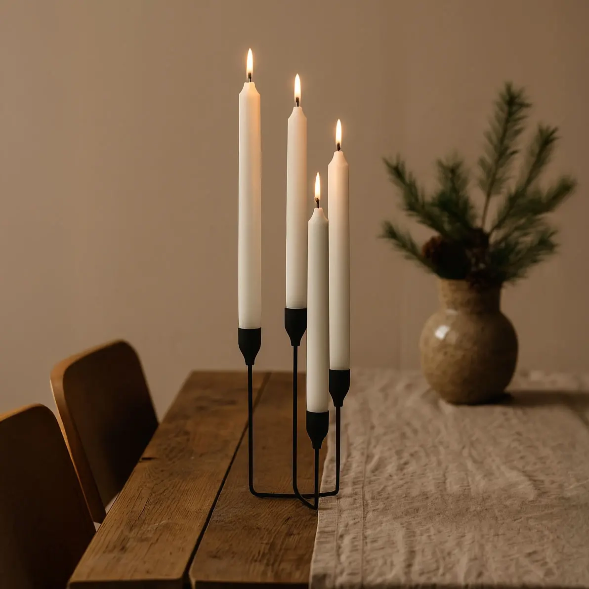 Kerzenhalter schwarz 25 cm - Kerzenhalter und Teelichthalter - 6410416313054 - 1