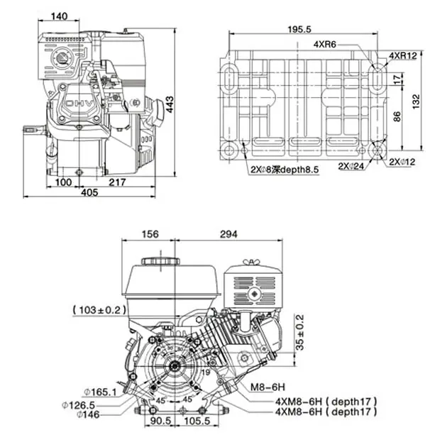 Motor 15 PS 420cc Loncin Austauschmotor - Motoren - 6438168101521 - 7