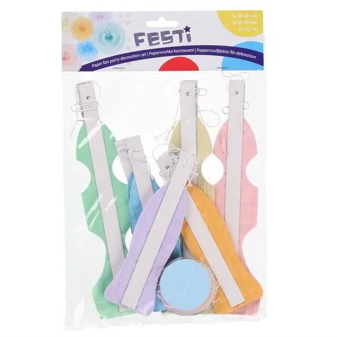 Papierfächer-Dekorationsset Festi - Kreatives Spielzeug - 6410416343549 - 1