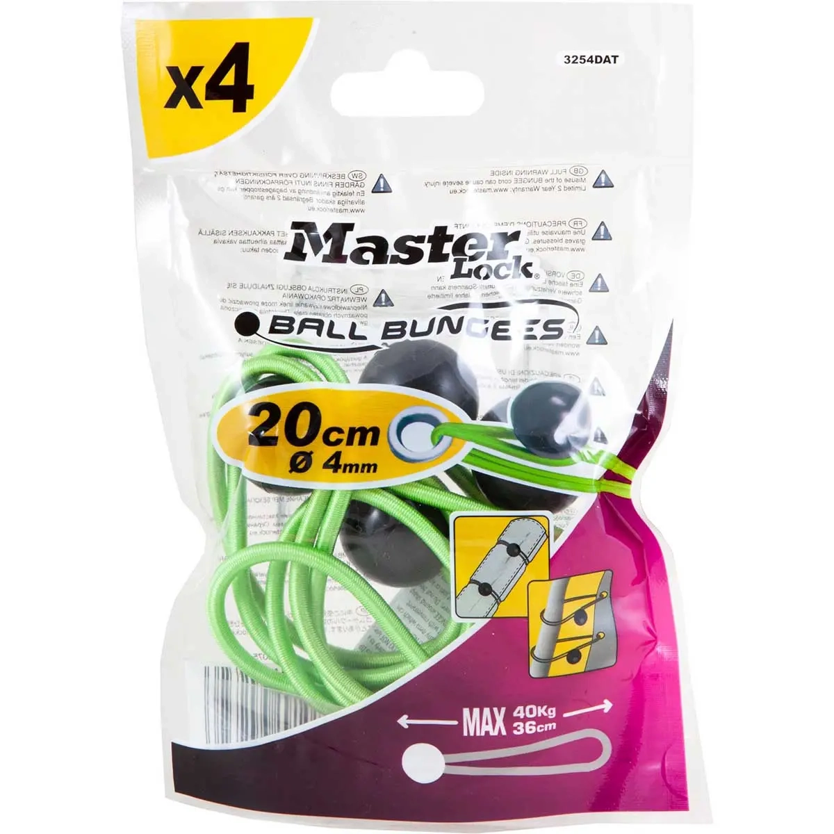 Gummiseil 4x20cm Masterlock - Gummiseil - 3520190942326 - 2