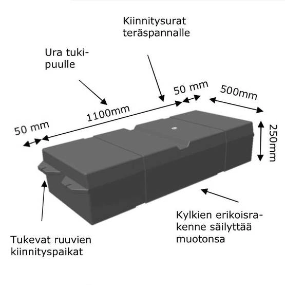 Steg-Ponton 140L Tragfähigkeit 140kg -  - 6430039250635 - 1