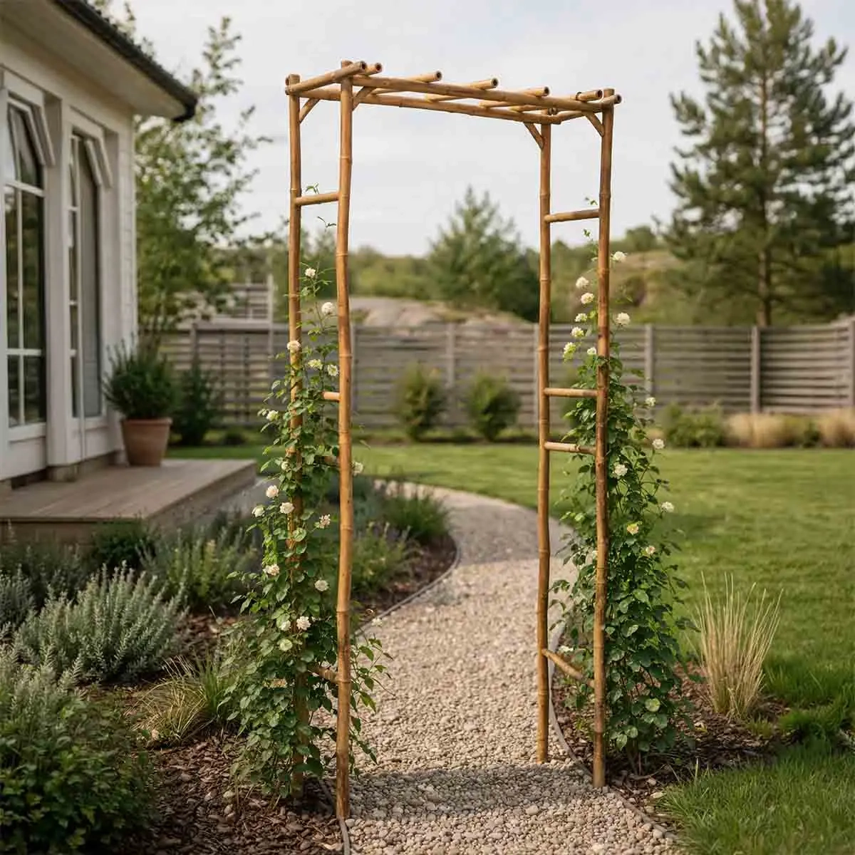 Pergola Bambus 116x38x220cm - Pavillons und Pergolen - 8721037805469 - 1