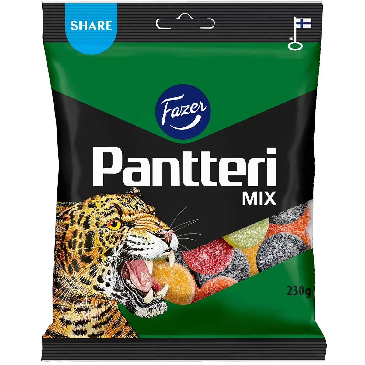 Fazer Pantteri Mix Süßigkeitentüte 230g - Süßigkeitentüten - 6416453048850 - 0