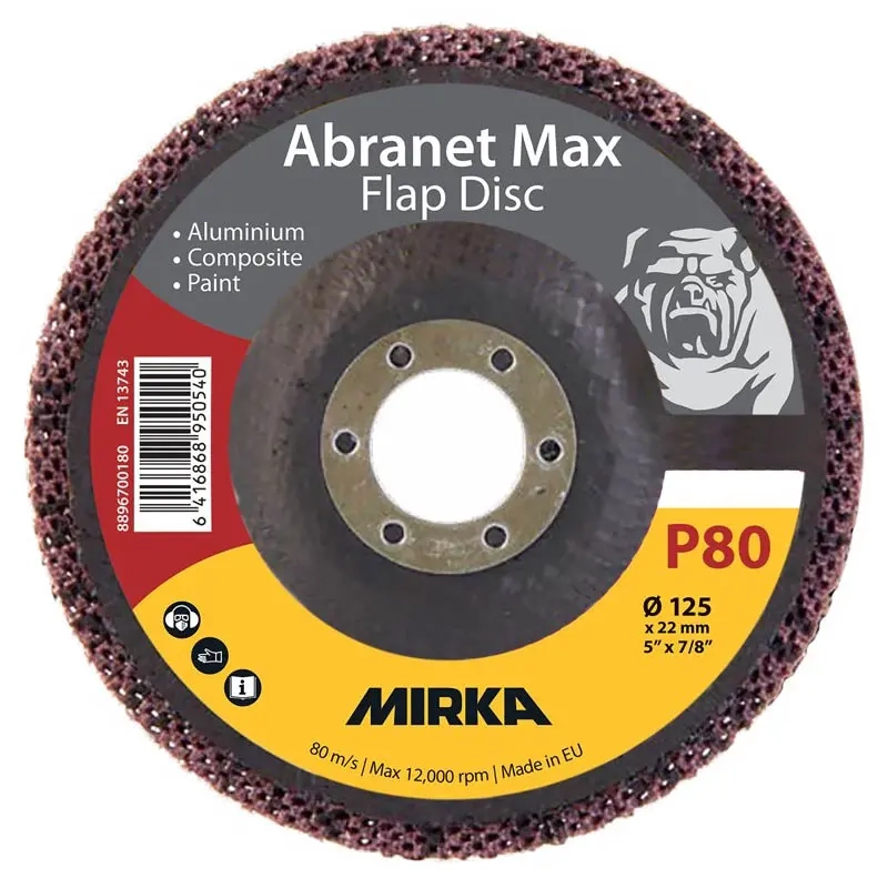 Abranet Max Lamellenschleifscheibe 125mm P80 - Winkelschleifer-Trennscheiben 125 mm - 6416868950540 - 0
