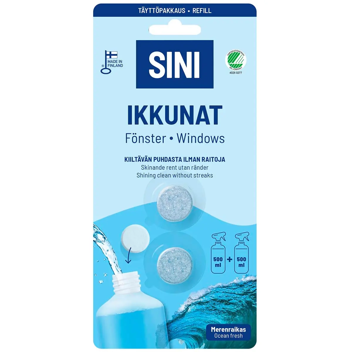Sini Nachfüllpackung Fenster-Tabletten 2 Stück - Fensterreinigung - 6423800070068 - 0