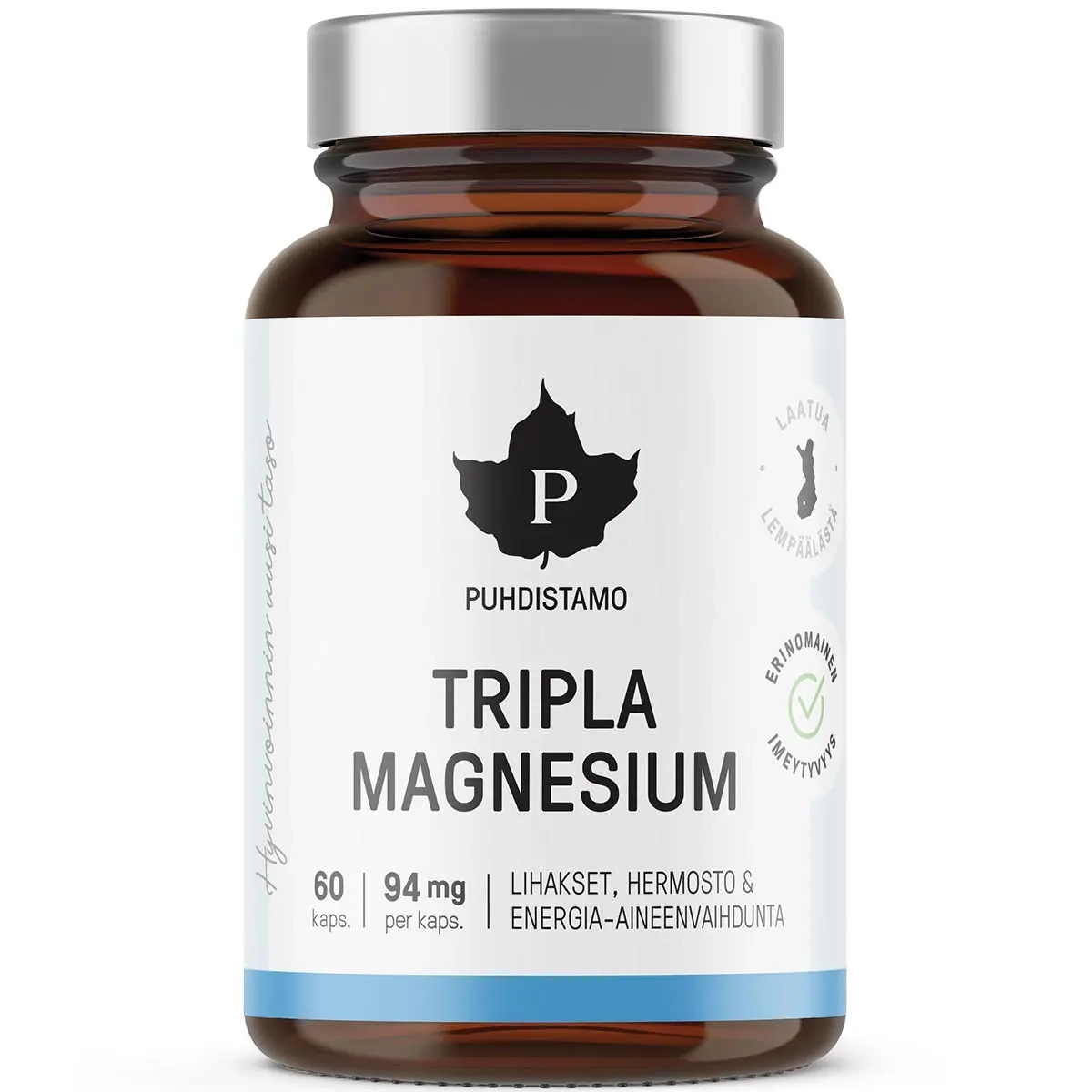 Tripla Magnesium Puhdistamo 60 Kapseln - Vitamine und Pulver - 6430039221796 - 0