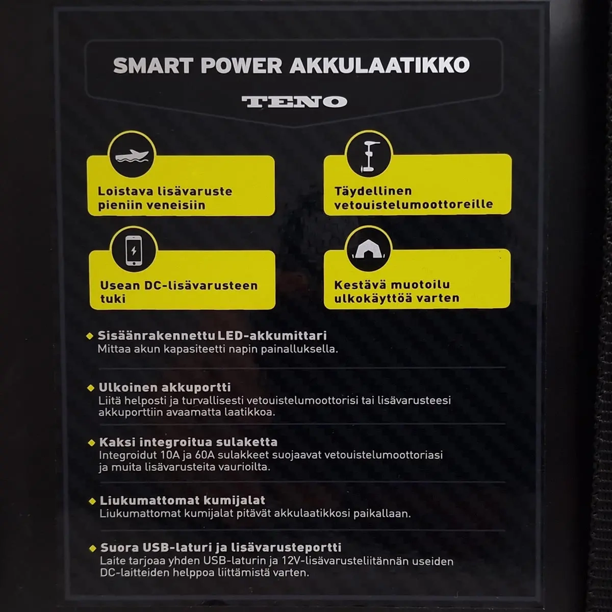 Batteribox Smart-Power 35x19x22cm 35kg - Utombordares batterier och batteriboxar - 6438168099897 - 1