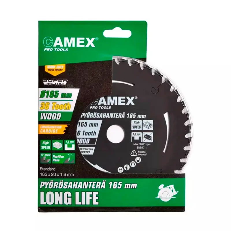 Camex Kreissägeblatt Pro 165x20x1,6mm 36 - Laubsägeblätter - 6438152037225 - 1