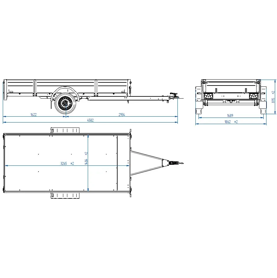 Anhänger Karhu L 330 cm kippbare Ladefläche - Anhänger - 6438471024296 - 6