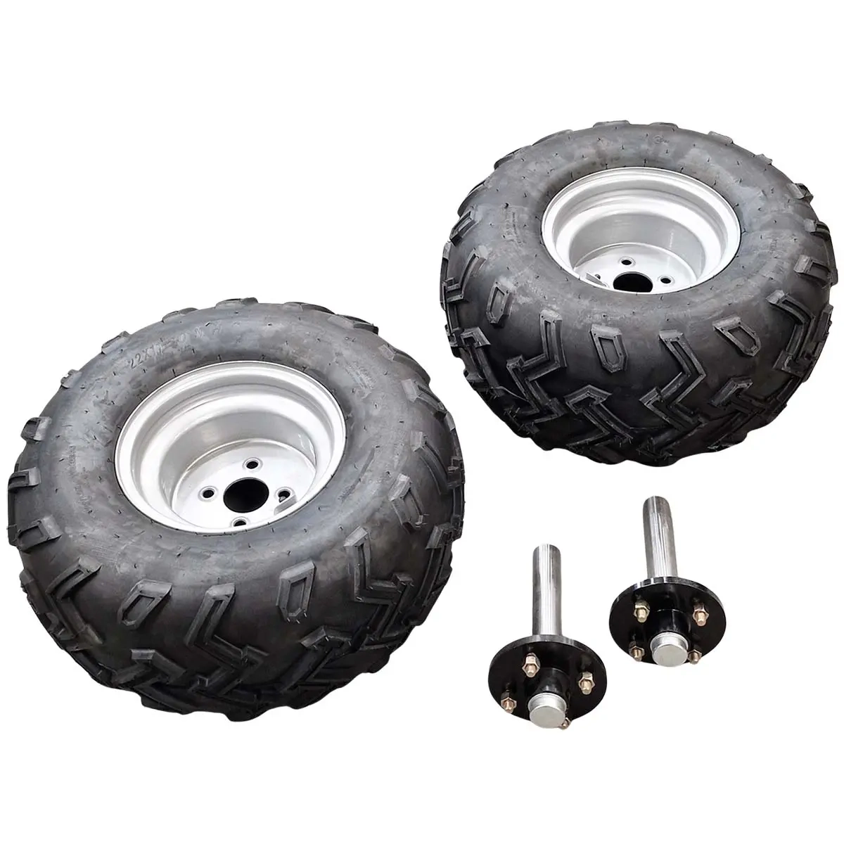 Schubkarrenräder mit Felgen + Naben 4x - Ersatzteile für ATV-Anhänger - 6438471350760 - 0