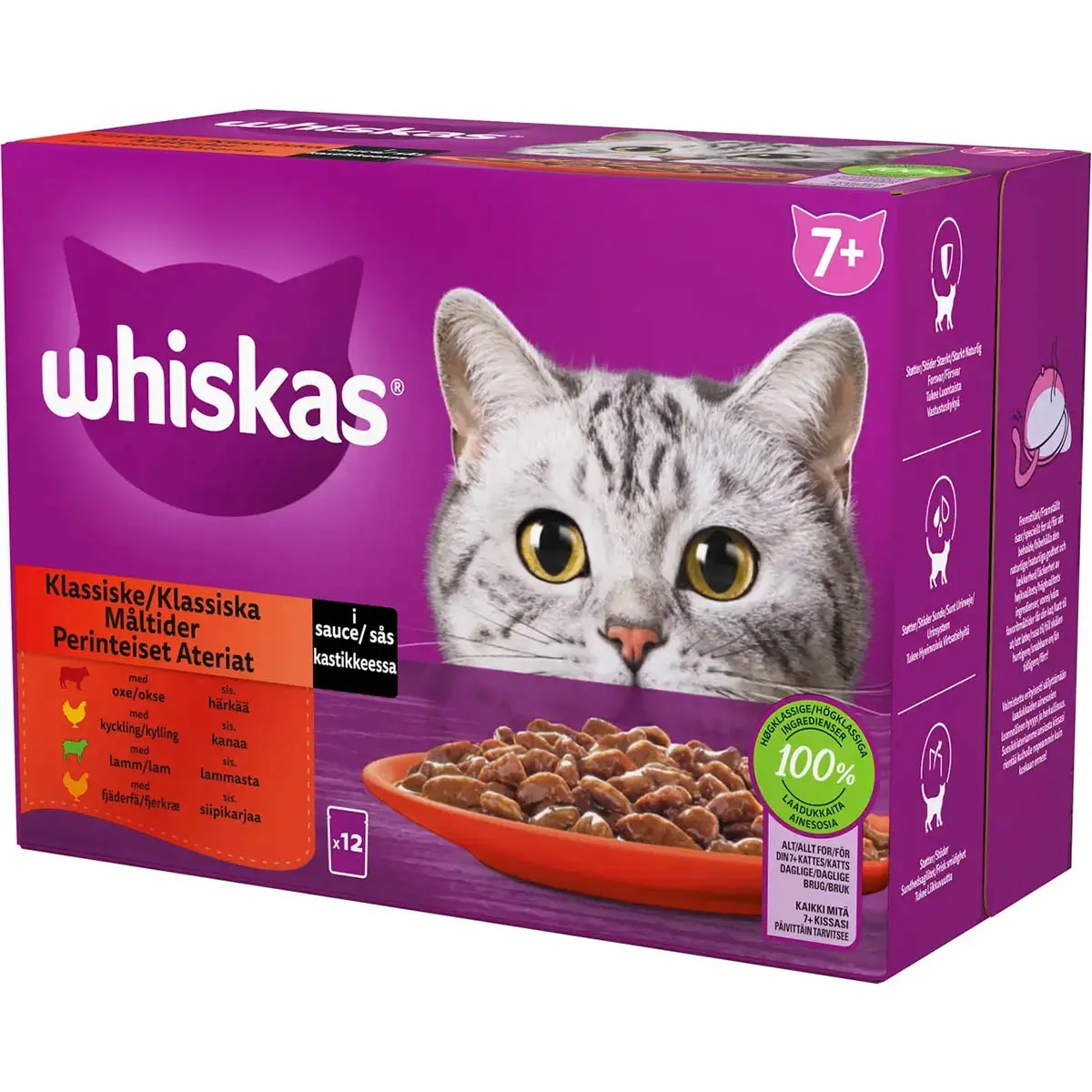 Whiskas 7+ Katzenfutter 12x85g Traditionell - Nassfutter Katze - 4008429155949 - 0