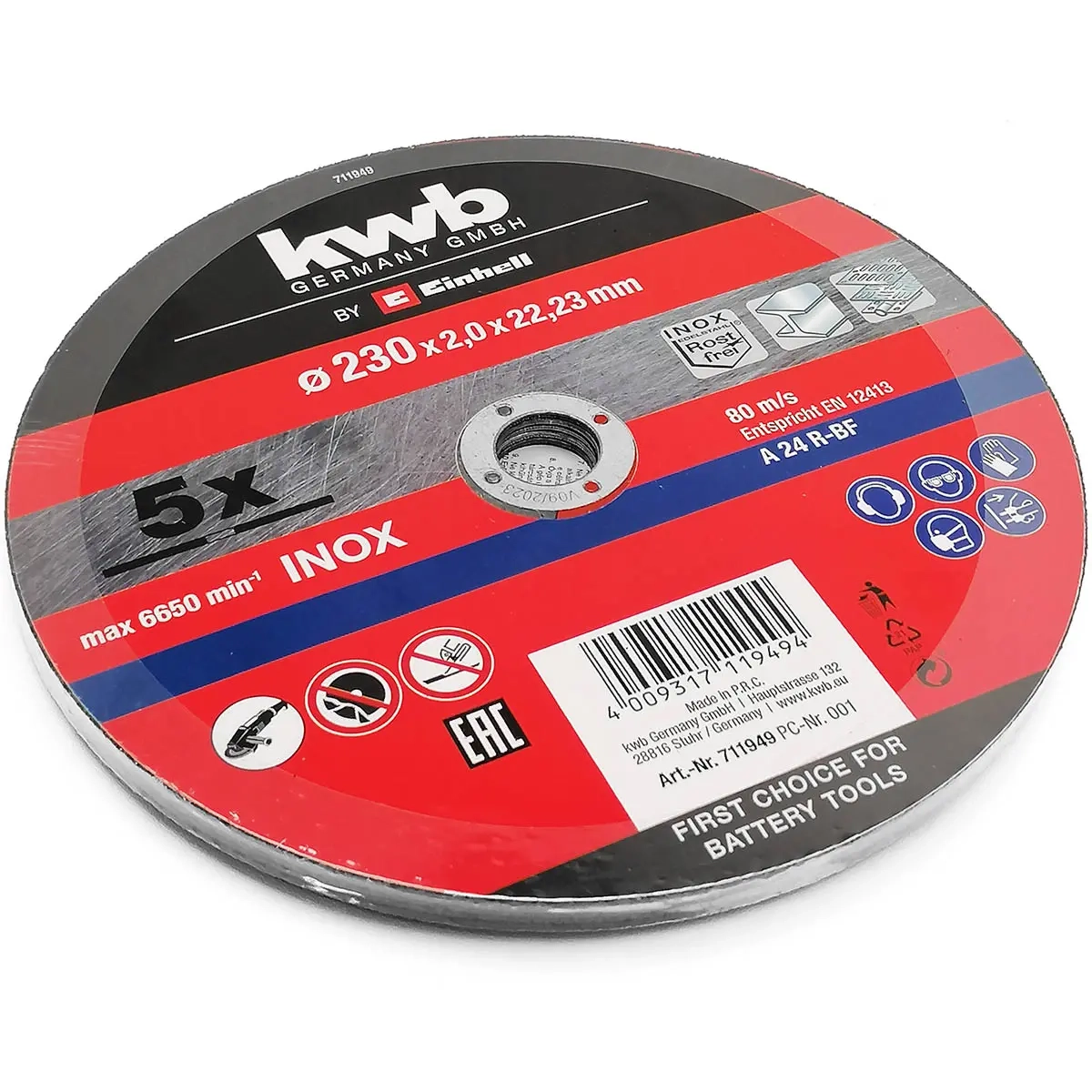Trennscheibe KWB 230x22mm inox 1 Stk - Winkelschleifer-Trennscheiben 230 mm - 4009317119494 - 0