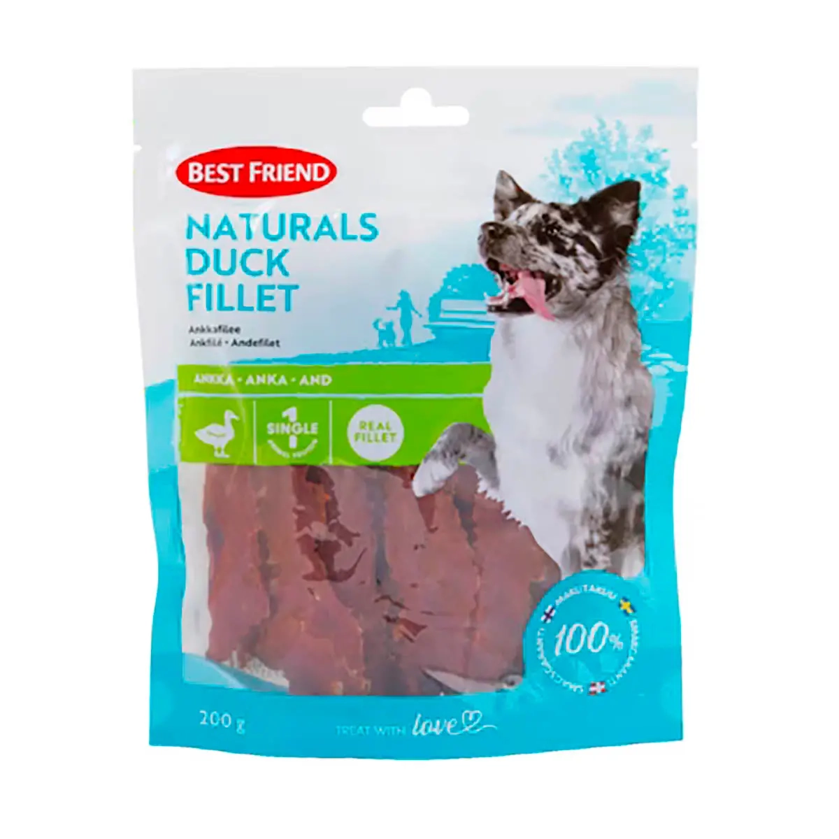 Entenfilet Best Friend Naturals 200 g - Hundekauknochen, Kauknochen und Kaurollen - 5700551172472 - 0