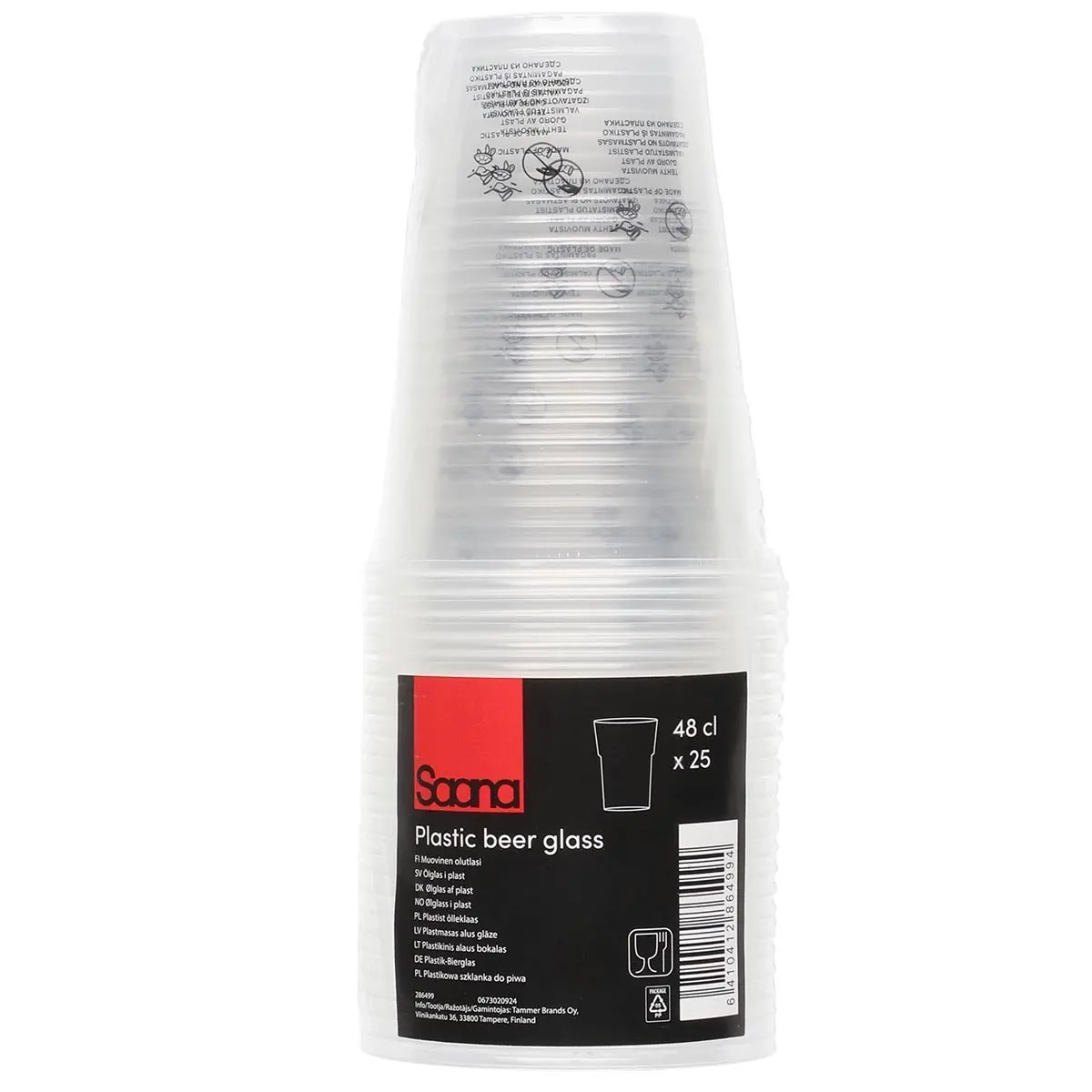 Einweg-Bierglas 480ml 25 Stück - Einwegbesteck und Servietten - 6410412864994 - 1