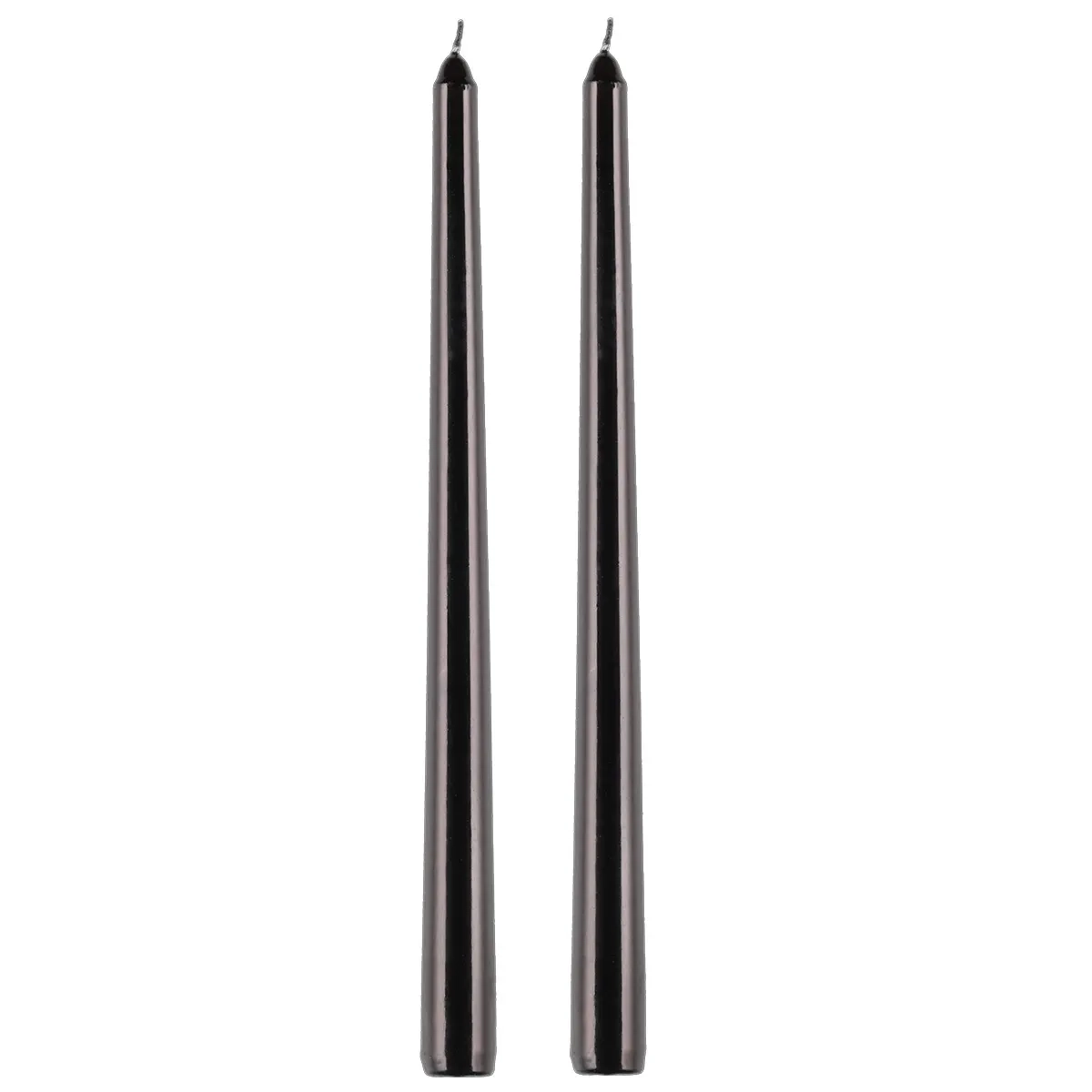 Antike Kerze 2 Stück 30 cm schwarz - Spitzkerzen und Antikkerzen - 6410416410463 - 0